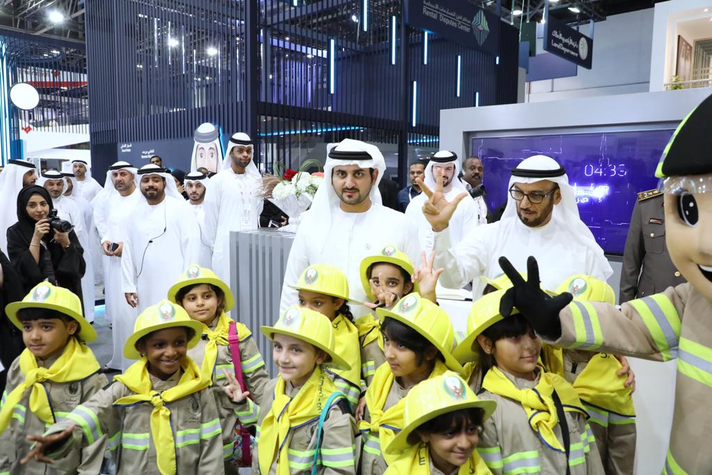 Sheikh Maktoum Bin Mohammed Attends Junior Firefighters Event at GITEX exhibition 2018