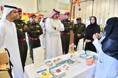 Major General Expert Rashid Thani Al Matrooshi participates in "I am healthy" activities at Nad Al Sheba fire station