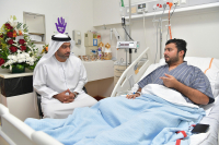 Col. Almutawaa Visits Capt. Fahad Bishri to be assured on his Health