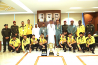 Gen. ALMatrooshi Receives DCD&#039;S Football Winning Team 