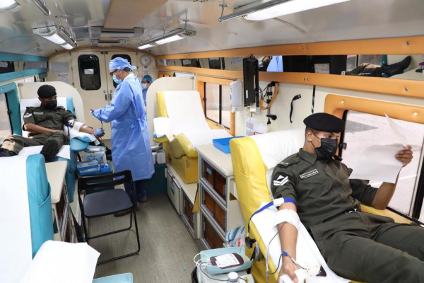 مركز إطفاء وإنقاذ الكرامة ينظم حملة للتبرع بالدم بالتعاون مع مستشفى لطيفة