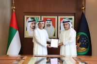 Signing a memorandum of understanding to enhance smart protection between Dubai Civil Defense and Emirates TECH