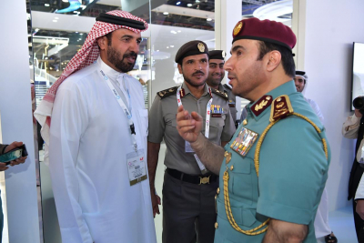 Gen. Almatrooshi Receives MOI’s Inspector General at DCD’s Pavilion, GITEX