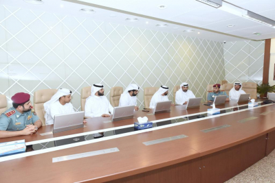 Gen.ALMatrooshi Recives Abu Dhabi Civil Defense Delegation